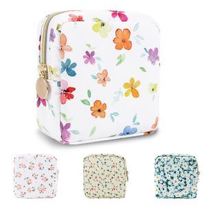 Waterproof Mini Floral Makeup Bag Pouch For Purse,nylon Flower Cosmetic Travel🌺